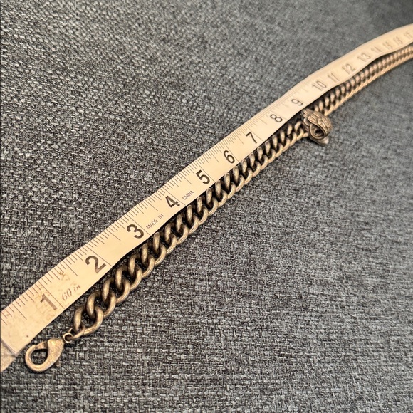 Kurt Geiger Chain Necklace Eagle Curb Chain Collar Silver Tone Brass NWT - Picture 8 of 16